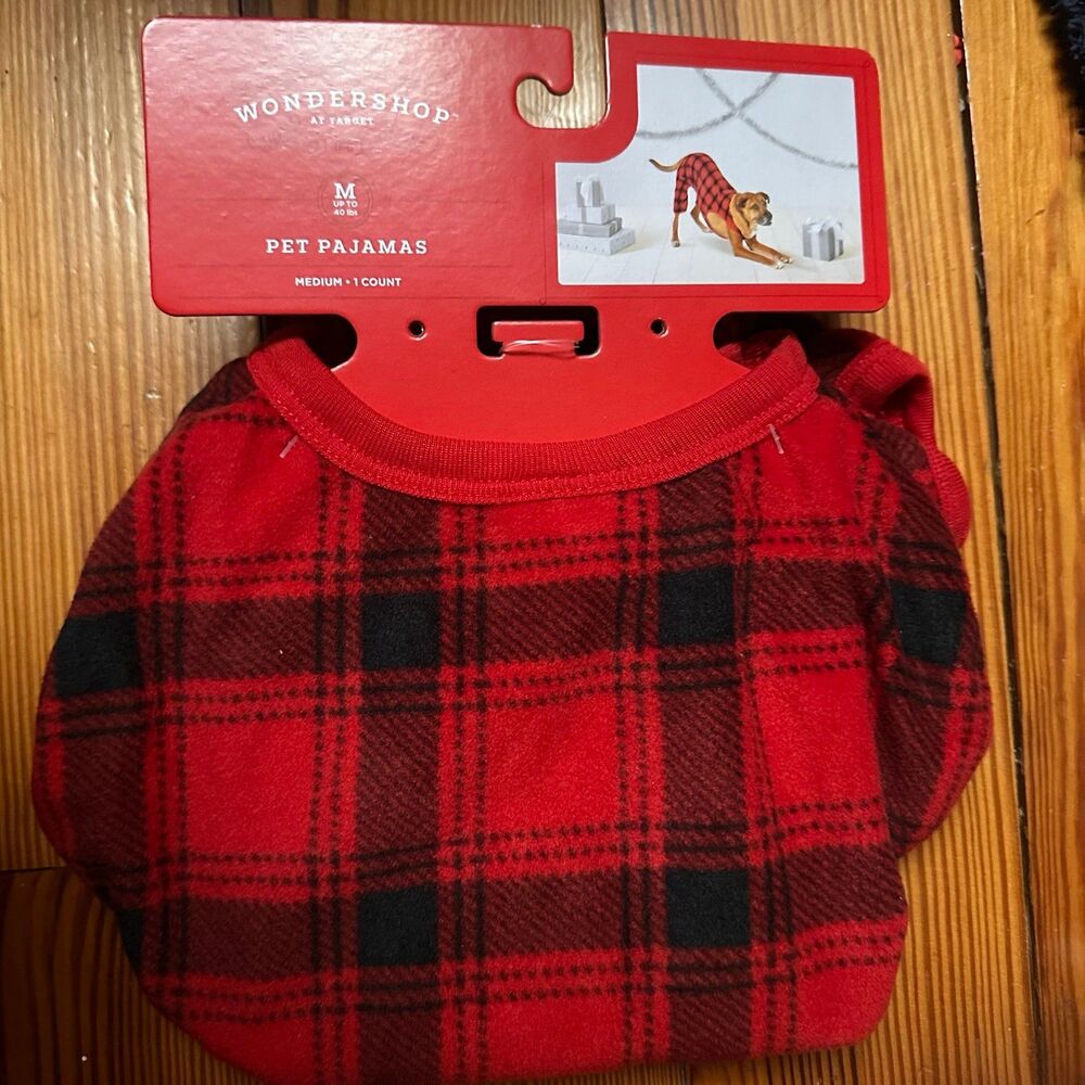 M plaid dog sweater Wondershop